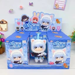 Genuine EAKI Gintama Beast House Blind Box Anime Figure Sakata Gintoki Shimura Shinpachi Kagura Plush Doll Toys Gift