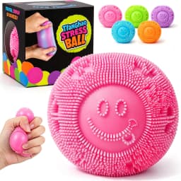 Fuzz Ball Squishy Stress Ball, Soft Tactile Fidget Toy for Anxiety & Stress Relief, Sensory Calming Grip Squishy Ball for Kids Adults, Fun Christmas Gift, Party Favor & Student Prize