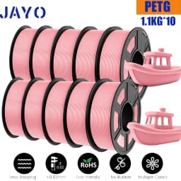 JAYO 10 Rolls PETG Filament 175mm 3D Printing No Bubbles No Drawing Smooth Multiple Colors Optional for 3D Printing 1.1kg/1roll