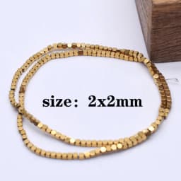 Plated Genuine Gold Color Retention AAA+ Natural Hematite Stone Spacer Loose Beads For Jewelry Making Diy Bracelets Finding
