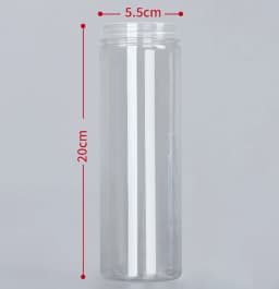 1PC Plastic Packing Bottle PET Clear Empty Seal Bottle Circular Bucket Storage Biscuit Jar Food Grade Sealed Cans Tank Container