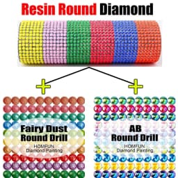 HOMFUN Resin + Fairy Dust + AB Drill Photo Custom Full Drill 5D DIY Diamond Painting Private Cross Stitch 3D 5D Embroidery Decor