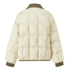 SENTUBILA 90% White Duck Down Jacket Women's 2026 Color Contrast Lapel Zip Pocket Coat Winter Loose Warm Outerwear W64YC7611