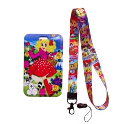 Girl Candy Lanyards Keychain ID Name Card Holder Cartoon Credit Card Cover Gift Card Protection