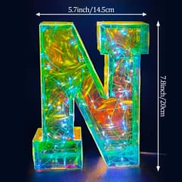 Multicolor Letters LED Night Light Numbers Dual‑Power Light‑Up Battery USB Operated Portable Indoor Decor for Party Wedding Home