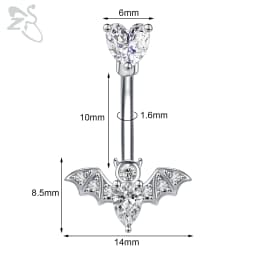 ZS 1 PC Cute Shell Pendant Belly Button Ring Moonstone Drop Belly Rings 14G Stainless Steel Summer Flower Navel Piercing Jewelry