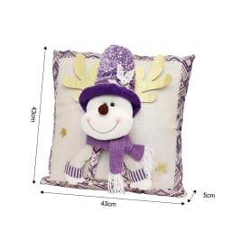 Christmas 3D Cushion Cover Snowman Santa Elk Pattern Pillowcase Sofa Cushion Covers for Home 2026 New Year Christmas Decorations