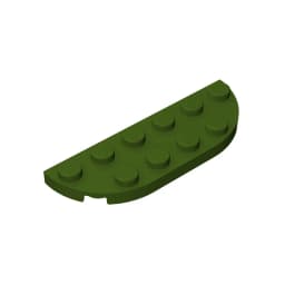 MOC PARTS GDS-899 Plate, Round Corner 2 x 6 Double compatible with lego 18980 toys Assembles Building Blocks Technical
