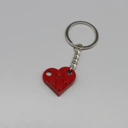 3176 DIY Heart Key Ring Necklace Toys for Children Coupling Plate 2x3 with Rounded End and Pin Hole MOC Building Block Brick
