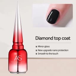 AS Rubber Base Coat UV Gel Colorful Gel Nail Polish Semi Permanent Tempered Top Coat UV LED Nail Art Manicure Nail Varnish