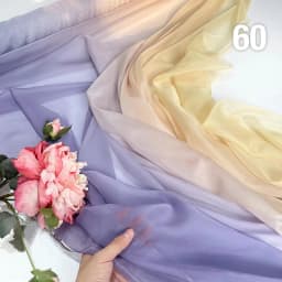 Rainbow Gradient Color Chiffon Fabric 30D Organza Tulle Fabric For Diy Ancient Style Hanfu Wedding Dress Stage Party Decor