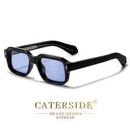 CATERSIDE Fashion Simple Men Sunglasses Roughly Framed Design Sun Glasses Women Outdoor Party Vacation Travel Driving Eyeglasses