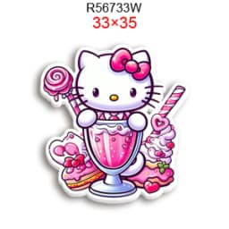Hello Cat 10pcs/lot San Resin Planar Transparent Glitter Acrylic Flatback for Charms DIY Bow Craft Supplies Phone Case Decor