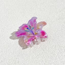 Colorful Printed Flower Acrylic Geometric Crab Clamp For Women Girls Creative Fixed Ponytail Hair Clip Claw Charm Accessories