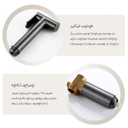 Solid Brass Brushed Rose Gold Bidet Sprayer Faucet Wall Mount Bathroom Mixer with Hose Hand-held Hot Cold Water