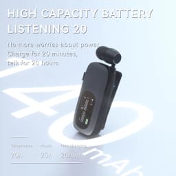 V5.4 Bluetooth Wireless in-ear ultra-long life Loud Noise Lavalier digital display noise reduction single-ear cord Headset
