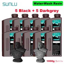SUNLU 10KG Standard / Water-Wash / Water Wash ABS LIKE 3D Resin 1KG/Bottle 405nm UV Resin For Most SLA/DLP/LCD 3D Printer 1kg