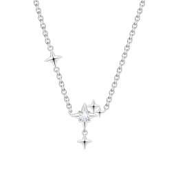 2026 Original 925 Sterling Silver Planet Necklace Love Heart Zircon Inlaid Romantic Fashion Fine Jewelry Party Gifts for Women