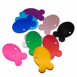 100Pcs Anodizing Aluminum Dog Tag Name Dog ID Tags for Dog Collar Personalized Pet ID Dog Name Tag Customized Engraving