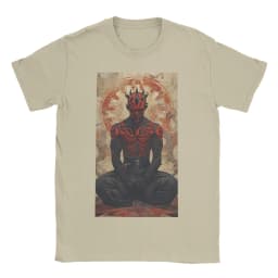 Darth Maul Jedi Master Lightsaber Logo T Shirt for Men Cotton Vintage T-Shirts Round Neck Tees Short Sleeve Clothes Gift Idea