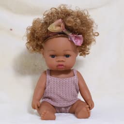 14 Inch 35cm Reborn African Doll Simulation Soft Vinyl Newborn Baby Dolls Children Lifelike Toys Girls Christmas Birthday Gifts