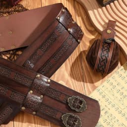 Nordic Medieval Viking Style Wide Embossed Vintage PU Leather Belt, Renaissance Knight Armor Belt Apparel Accessory, Suitable Fo
