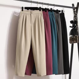Autumn Female Formal Trousers Solid Color Ankle-length Button Fly Elastic Waist Office Lady Elegant Pencil Pants