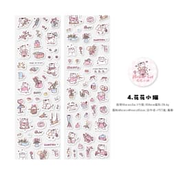 Journal GO 6.5x200cm Kitten Life Diary Tape Sticker Decorative Collage Adhesive DIY Scrapbooking Masking Tape Lovely Cat Sticker