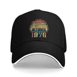 Born in 1976 vintage age 50 years old funny 50th birthday Accessories Men Women Baseball Caps Dad Hat Classic Travel Headwear