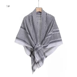 New Arab Shemagh Muslim Keffiyeh Head Wrap Tactical Desert Head Neck Scarf Military Shawl Arabic Scarf Headwear with Agal Rope