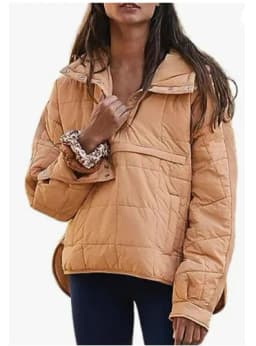 Women's Casual Fashion Solid Color Before Short After Long Cotton Jacket, Loose Long-sleeved Hooded Top, Women Autumn and Winter