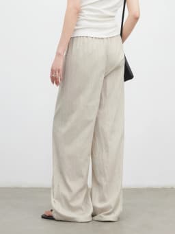 CHIC VEN New Women Pants Solid Loose Casual Wide Leg Pant Elastic Waist Female Thin Trousers Pleated Spring Summer 2026