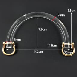 1/2/4Sets Acrylic D Shape Bag Handle with Two Metal Buckle Transparent Resin Wristband Handbag Decor Ring Frame Bags Part