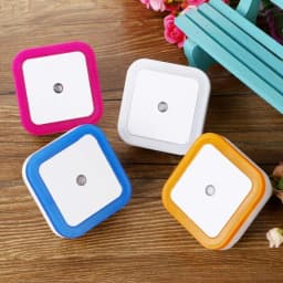 Wireless LED Night Light Mini EU Plug Light Control Sensor Children's Room Children's Bedroom Decoration Midnight Tricolor Light