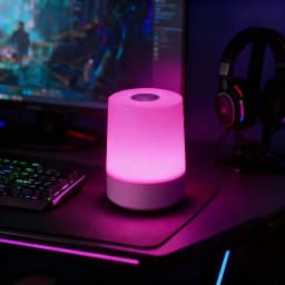 Contemporary Style LED RGB Night Light Soft Glow Multicolor Cylinder Design Touch Control Rechargeable Bedside Lamp for Home