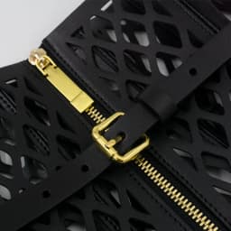 Openwork Mesh Bodice-Style Waist Seal, Leather Women's Fashion Three-Dimensional Curved Shape, Wide Belt Decoration Wais