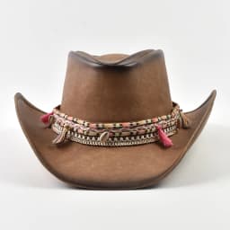 100% Leather Western Cowboy Hat Men Wide Brim Gentleman Church Jazz Cap Cowgirl Hats Sombrero Hombre