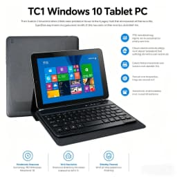 8 INCH T10 8GB RAM 128GB ROM 64 Bit TC1 Windows 10 Tablet PC 1920*1200 Pixel IPS Screen Dual Camera WIFI Quad Core