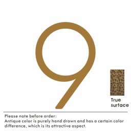 Nurlin Solid Brass Hammered Antique Brass 4-12 Inches 10-30cm Big Number Letter Door House Public Floating Signature
