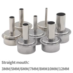 7pcs hot air gun slant nozzle 45 degree bend nozzle BGA hot air gun straight nozzle for QUICK 861DW soldering station
