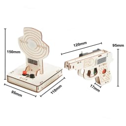 STEM DIY Wooden Target Shooting Game Kit Interactive Building Toys for Kids Educational Science Experiment Crafts Set