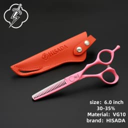 HISADA Hairdressing Scissors 6 Inch Yellow High-End Scissors VG10 Material Is Sharp and Wear-Resistant Scissors Tool