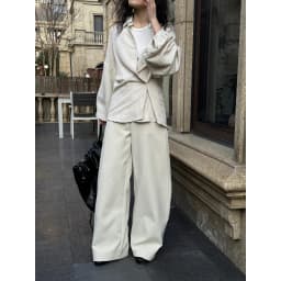 Old Money Style Scimitar Silhouette Pant Loose Fit High Waist Slimming Commuter Trousers For Women