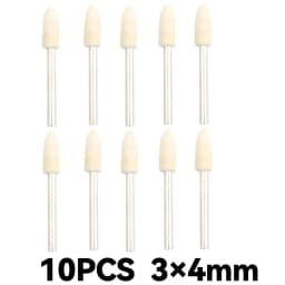 10Pcs/5Pcs Wool Felt Mounted Polishing Buffing Wheel OD 3-10mm Grinding Head for Dremel Drill Rotary Tool 3mm Shank