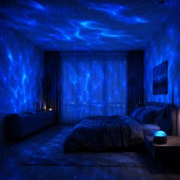LED Starry Sky Projector Light 7 Colors Night Light Touch Switch USB Powered Auto Rotate Home Bedroom Party Decor Lamp Kids Gift