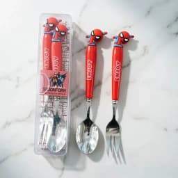 2026 NEW Cool Hero Cutlery Captain Cartoon Fork Spoon Set Storage Box Tableware Birthday Christmas Gift For Fans Theme Party