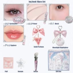Flower Knows Shells Pearl Eyeshadow Essence Lip Honey Blush Cheek Makeup Front Ocean Gift Box Makeup Kit Full Professional