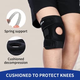 1PC Adjustable Knee Brace Open Patella Knee Support for Men Women Breathable Knee Wrap for Sports Running Fitness