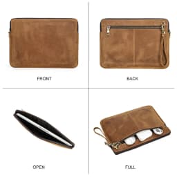 CONTACT'S Genuine Leather Laptop Case Macbook Pro 14.2 Inch Tablet Handbag Daily Office Businesses Gift Laptop Bags