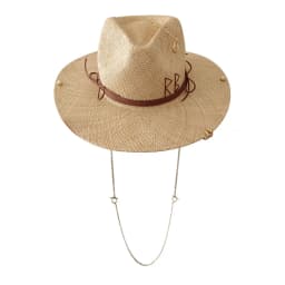 Metal letter beige straw hat handmade design hat pearl chain summer sun hat new letter hat beach women gorras para hombres